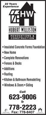 Hubert Williston Renovations & Construction
